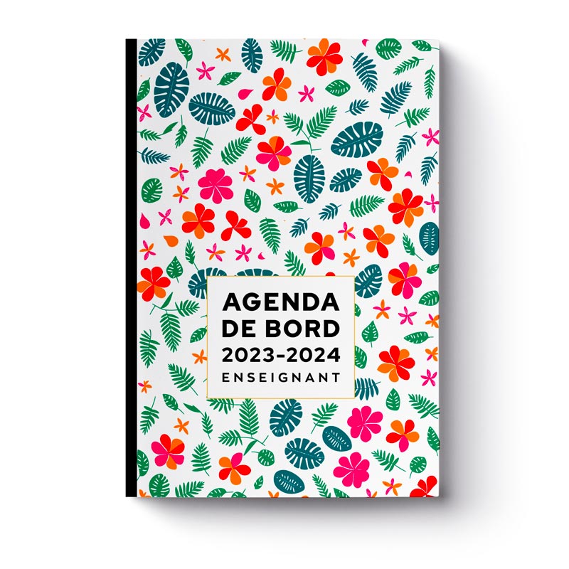 Agenda Scolaire 2023 2024 Noir: Journalier 1 jour 1 page - pour primaire,  collège, lycée, étudiant, enseignant - Septembre 2023 Jusqu'au Juillet 2024