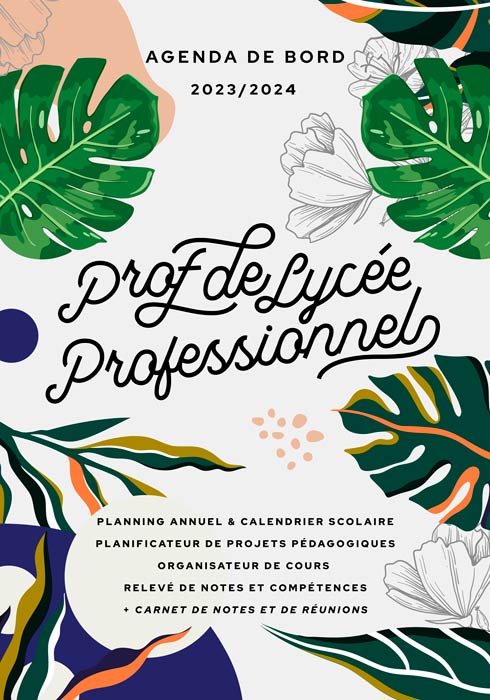 Agenda de bord 2023/2024 prof de lycée professionnel